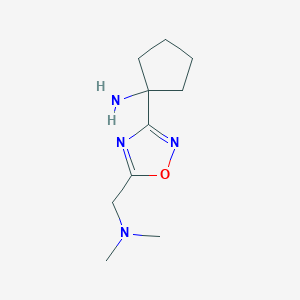 1-{5-[(Dimethylamino)methyl]-1,2,4-oxadiazol-3-yl}cyclopentan-1-amine
