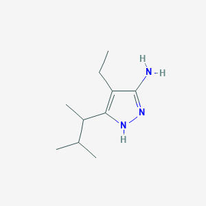 molecular formula C10H19N3 B15240164 4-ethyl-3-(3-methylbutan-2-yl)-1H-pyrazol-5-amine 