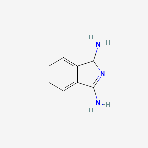 molecular formula C8H9N3 B15240275 1H-Isoindole-1,3-diamine CAS No. 53175-37-4
