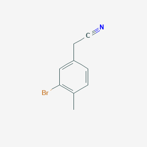 molecular formula C9H8BrN B1524028 2-(3-Bromo-4-methylphenyl)acetonitrile CAS No. 1261618-06-7