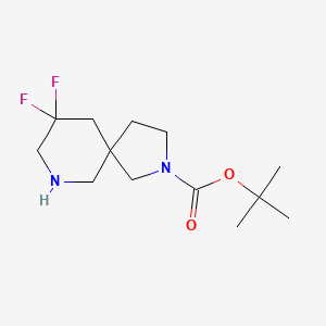 molecular formula C13H22F2N2O2 B15240288 tert-Butyl 9,9-difluoro-2,7-diazaspiro[4.5]decane-2-carboxylate 