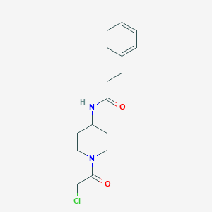 molecular formula C16H21ClN2O2 B1524036 N-[1-(2-chloroacetyl)piperidin-4-yl]-3-phenylpropanamide CAS No. 1306603-07-5