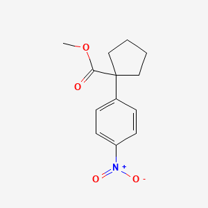 molecular formula C13H15NO4 B15240369 Methyl 1-(p-nitrophenyl)cyclopentanecarboxylate 