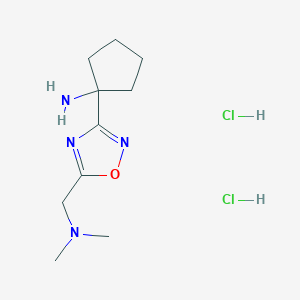 1-{5-[(Dimethylamino)methyl]-1,2,4-oxadiazol-3-yl}cyclopentan-1-amine dihydrochloride