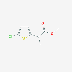 molecular formula C8H9ClO2S B15240596 Methyl 2-(5-chlorothiophen-2-YL)propanoate 