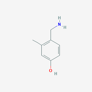 molecular formula C8H11NO B1524061 4-(Aminomethyl)-3-methylphenol CAS No. 1243347-65-0
