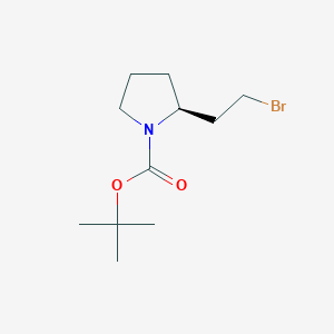 molecular formula C11H20BrNO2 B15240673 Tert-butyl (2S)-2-(2-bromoethyl)pyrrolidine-1-carboxylate 