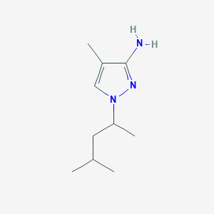 molecular formula C10H19N3 B15240692 4-Methyl-1-(4-methylpentan-2-yl)-1H-pyrazol-3-amine 