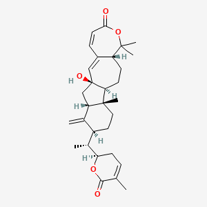 molecular formula C30H40O5 B15240736 LongipedlactoneB 