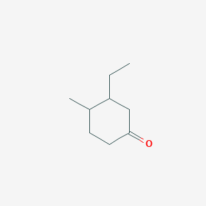 molecular formula C9H16O B15240752 3-Ethyl-4-methylcyclohexan-1-one 
