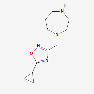1-[(5-Cyclopropyl-1,2,4-oxadiazol-3-yl)methyl]-1,4-diazepane