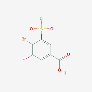 4-Bromo-3-(chlorosulfonyl)-5-fluorobenzoic acid