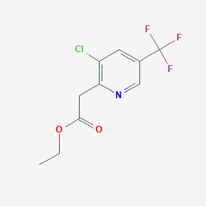 molecular formula C10H9ClF3NO2 B1524081 Ethyl 2-[3-chloro-5-(trifluoromethyl)pyridin-2-yl]acetate CAS No. 1053656-47-5