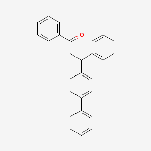molecular formula C27H22O B15240847 3-([1,1'-Biphenyl]-4-yl)-1,3-diphenylpropan-1-one 