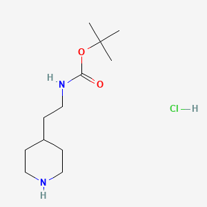 molecular formula C12H25ClN2O2 B1524092 tert-Butyl (2-(piperidin-4-yl)ethyl)carbamate hydrochloride CAS No. 1159826-58-0