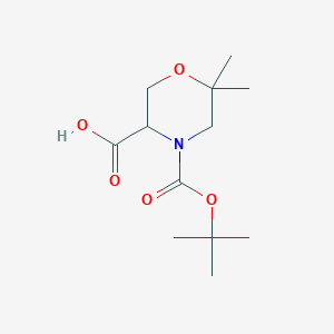 B1524093 4-Boc-6,6-Dimethyl-morpholine-3-carboxylic acid CAS No. 1255098-50-0