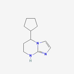 molecular formula C11H17N3 B15240958 5-Cyclopentyl-5H,6H,7H,8H-imidazo[1,2-a]pyrimidine 