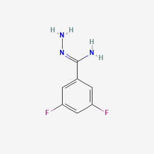 molecular formula C7H7F2N3 B1524110 N-amino-3,5-difluorobenzene-1-carboximidamide CAS No. 1251448-70-0