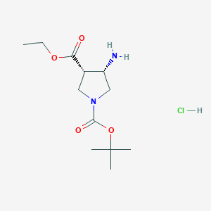 cis-1-tert-Butyl 3-ethyl 4-aminopyrrolidine-1,3-dicarboxylate hydrochloride