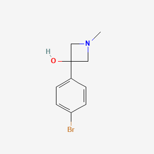 molecular formula C10H12BrNO B15241145 3-(4-Bromophenyl)-1-methylazetidin-3-ol 