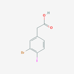 molecular formula C8H6BrIO2 B1524115 2-(3-Bromo-4-iodophenyl)acetic acid CAS No. 1208075-40-4