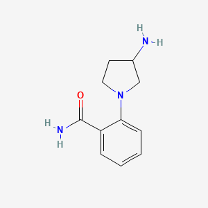 molecular formula C11H15N3O B1524117 2-(3-Aminopyrrolidin-1-yl)benzamide CAS No. 1248724-48-2