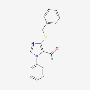 molecular formula C17H14N2OS B1524120 4-(苄基硫基)-1-苯基-1H-咪唑-5-甲醛 CAS No. 1251922-54-9
