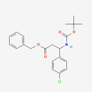 molecular formula C21H24ClNO4 B1524129 3-N-Boc-Amino-3-(4-chlorophenyl)propionic acid benzyl ester CAS No. 1017789-39-7