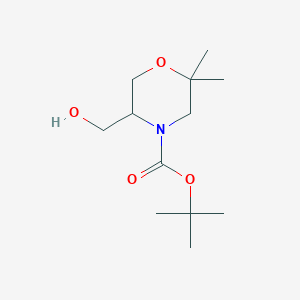 molecular formula C12H23NO4 B1524131 4-Boc-5-羟甲基-2,2-二甲基吗啉 CAS No. 1049677-41-9