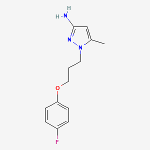 molecular formula C13H16FN3O B1524133 1-[3-(4-Fluorophenoxy)propyl]-5-methyl-1H-pyrazol-3-amine CAS No. 1240564-84-4