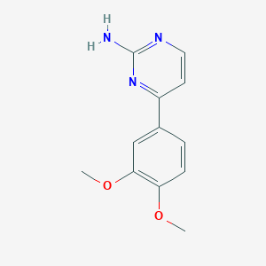 molecular formula C12H13N3O2 B1524135 4-(3,4-Dimethoxyphenyl)pyrimidin-2-amine CAS No. 645401-61-2