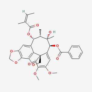 molecular formula C34H34O11 B15241351 kadsuphilolE 