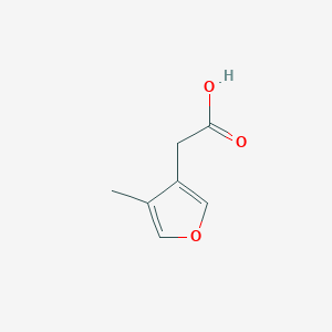 molecular formula C7H8O3 B15241376 2-(4-Methylfuran-3-yl)acetic acid 
