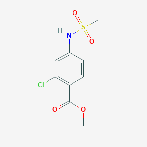 molecular formula C9H10ClNO4S B1524140 2-氯-4-(甲磺酰胺基)苯甲酸甲酯 CAS No. 158580-55-3