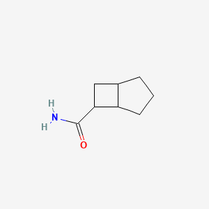 molecular formula C8H13NO B15241421 Bicyclo[3.2.0]heptane-6-carboxamide 