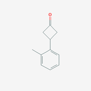 molecular formula C11H12O B1524143 3-(2-Methylphenyl)cyclobutan-1-one CAS No. 1080636-36-7