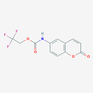 molecular formula C12H8F3NO4 B1524144 2,2,2-trifluoroethyl N-(2-oxo-2H-chromen-6-yl)carbamate CAS No. 1354961-77-5