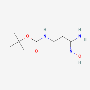 molecular formula C9H19N3O3 B1524145 tert-butyl N-[1-(N'-hydroxycarbamimidoyl)propan-2-yl]carbamate CAS No. 1251422-95-3