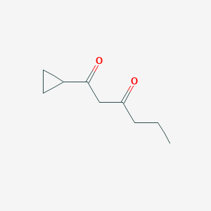 molecular formula C9H14O2 B1524150 1-环丙基己烷-1,3-二酮 CAS No. 1047641-18-8