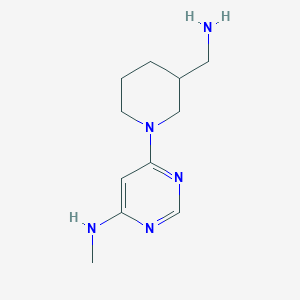 molecular formula C11H19N5 B1524152 6-[3-(aminomethyl)piperidin-1-yl]-N-methylpyrimidin-4-amine CAS No. 1311315-73-7