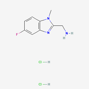 (5-fluoro-1-methyl-1H-1,3-benzodiazol-2-yl)methanamine dihydrochloride
