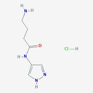 4-amino-N-(1H-pyrazol-4-yl)butanamide hydrochloride
