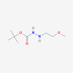 molecular formula C8H18N2O3 B15241751 tert-Butyl 2-(2-methoxyethyl)hydrazinecarboxylate 