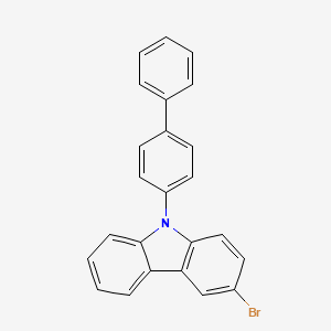 molecular formula C24H16BrN B1524176 9-([1,1'-Biphenyl]-4-yl)-3-bromo-9H-carbazole CAS No. 894791-46-9