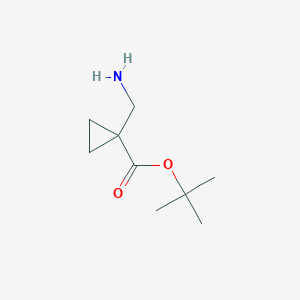 molecular formula C9H17NO2 B1524178 1-Aminomethyl-cyclopropanecarboxylic acid tert-butyl ester CAS No. 1263378-36-4