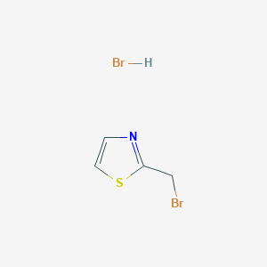molecular formula C4H5Br2NS B1524180 2-(Bromomethyl)thiazole hydrobromide CAS No. 1263378-94-4