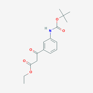 Ethyl 3-(3-((tert-butoxycarbonyl)amino)phenyl)-3-oxopropanoate
