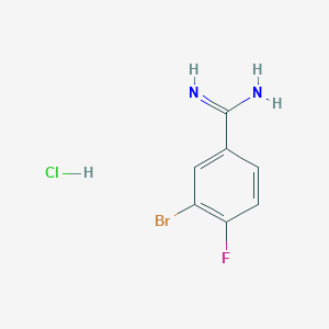 B1524183 3-Bromo-4-fluoro-benzamidine hydrochloride CAS No. 929884-81-1