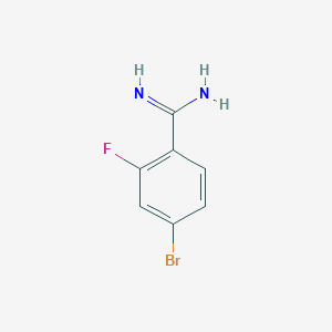 molecular formula C7H6BrFN2 B1524185 4-Bromo-2-fluoro-benzamidine CAS No. 1100752-71-3