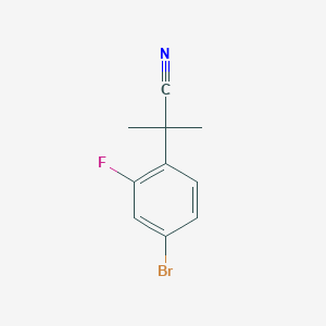 molecular formula C10H9BrFN B1524194 2-(4-Bromo-2-fluorophenyl)-2-methylpropanenitrile CAS No. 749928-77-6